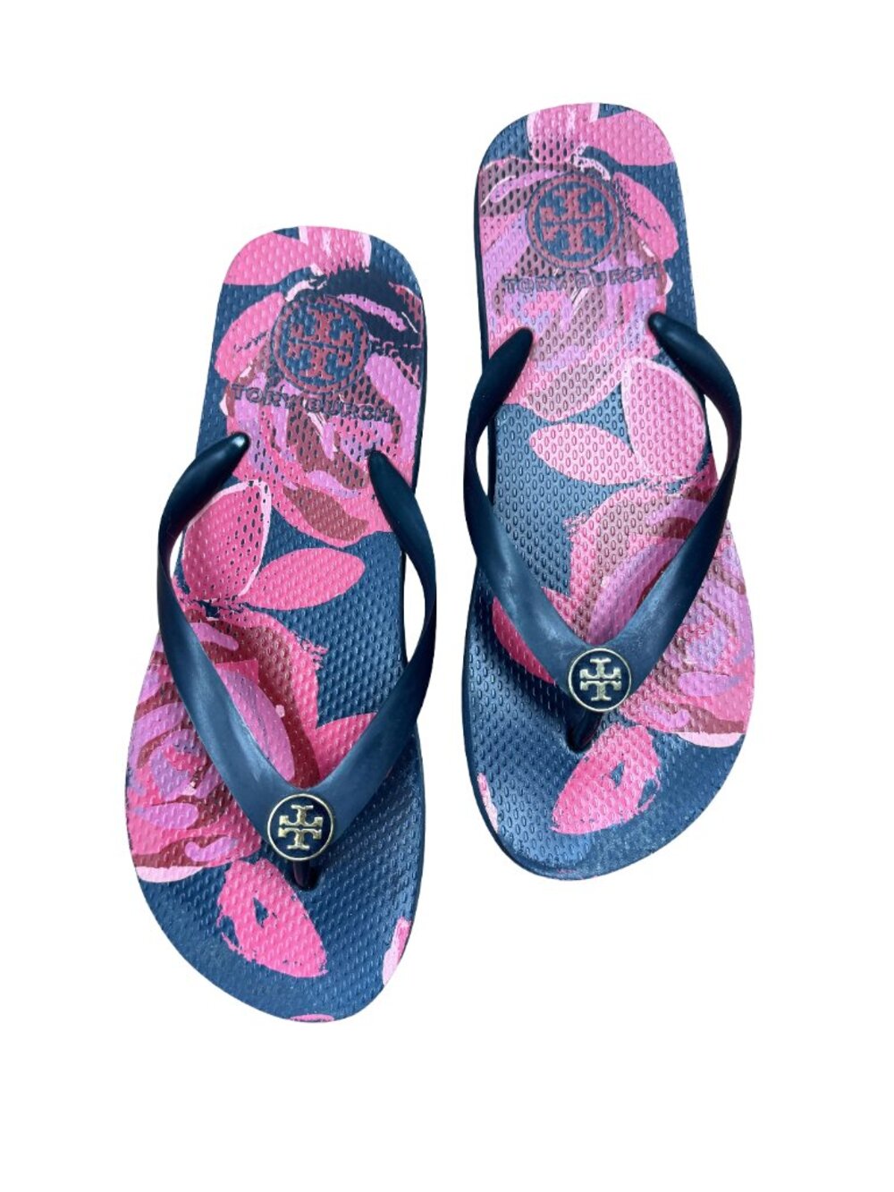 Tory Burch Rubber Beach Fit Flops Floral Women’s 9